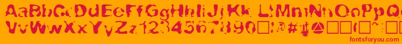 Lavalava Font – Red Fonts on Orange Background