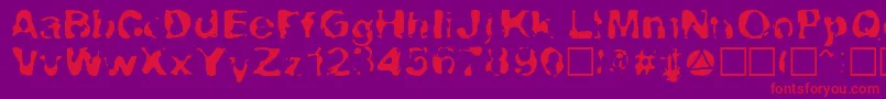 Lavalava Font – Red Fonts on Purple Background