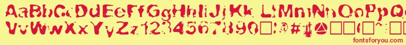 Lavalava Font – Red Fonts on Yellow Background