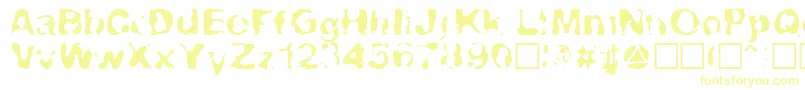 Lavalava Font – Yellow Fonts on White Background