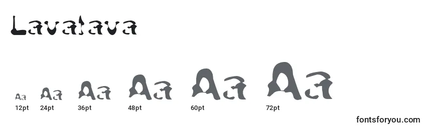 Размеры шрифта Lavalava