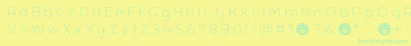 Arb218NbFinishedFreewareBd Font – Green Fonts on Yellow Background