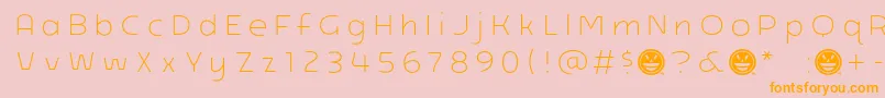 Arb218NbFinishedFreewareBd Font – Orange Fonts on Pink Background