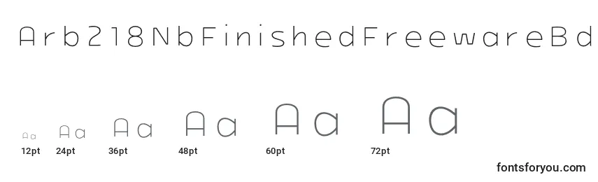 Arb218NbFinishedFreewareBd Font Sizes