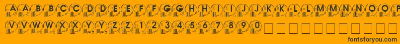 Whatposs Font – Black Fonts on Orange Background