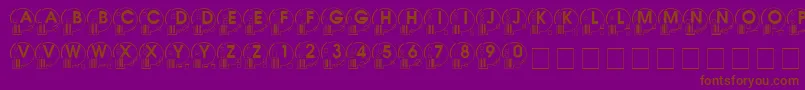 フォントWhatposs – 紫色の背景に茶色のフォント