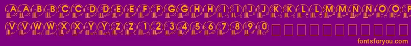 Whatposs Font – Orange Fonts on Purple Background