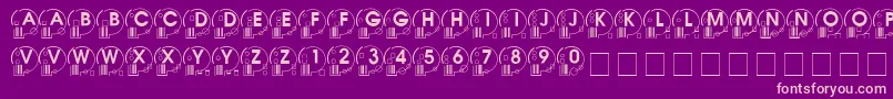 Whatposs Font – Pink Fonts on Purple Background