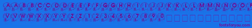 Whatposs Font – Purple Fonts on Blue Background