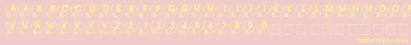 Whatposs Font – Yellow Fonts on Pink Background