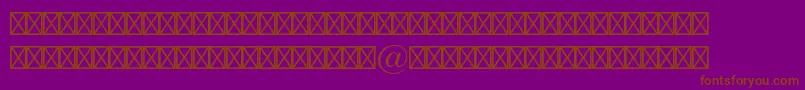 Europeanpistd4-Schriftart – Braune Schriften auf violettem Hintergrund
