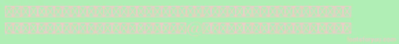 フォントEuropeanpistd4 – 緑の背景にピンクのフォント
