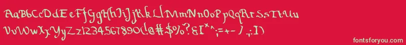 Valleyforgel Font – Green Fonts on Red Background