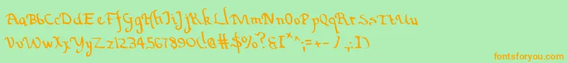 Valleyforgel Font – Orange Fonts on Green Background