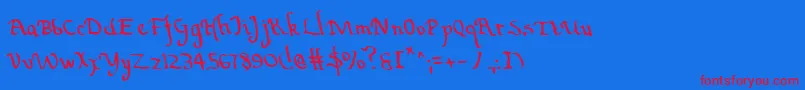 Valleyforgel Font – Red Fonts on Blue Background