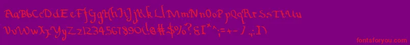 Valleyforgel Font – Red Fonts on Purple Background