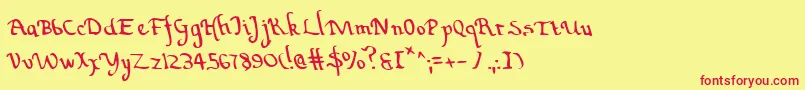 Valleyforgel Font – Red Fonts on Yellow Background