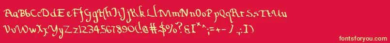 Valleyforgel Font – Yellow Fonts on Red Background