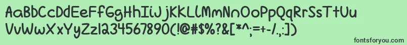 LoveIsComplicatedAgainBoldTtf Font – Black Fonts on Green Background
