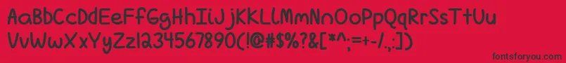 LoveIsComplicatedAgainBoldTtf Font – Black Fonts on Red Background