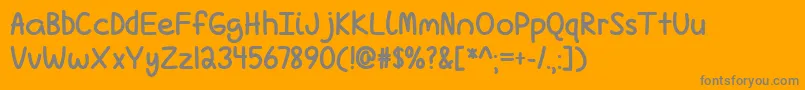 LoveIsComplicatedAgainBoldTtf Font – Gray Fonts on Orange Background