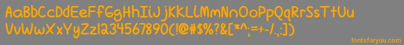 LoveIsComplicatedAgainBoldTtf Font – Orange Fonts on Gray Background