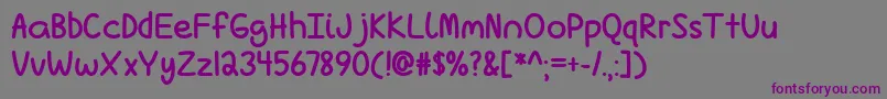 LoveIsComplicatedAgainBoldTtf Font – Purple Fonts on Gray Background