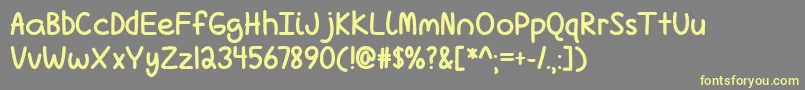 LoveIsComplicatedAgainBoldTtf Font – Yellow Fonts on Gray Background