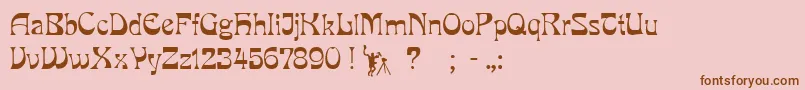 PclookRegular Font – Brown Fonts on Pink Background