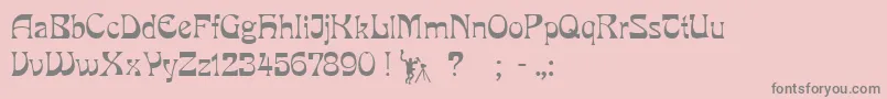 PclookRegular Font – Gray Fonts on Pink Background