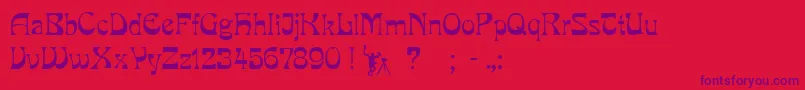 PclookRegular Font – Purple Fonts on Red Background