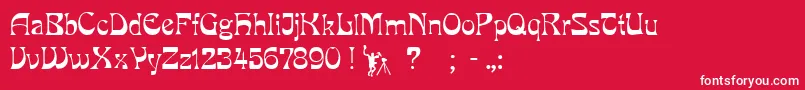 PclookRegular Font – White Fonts on Red Background