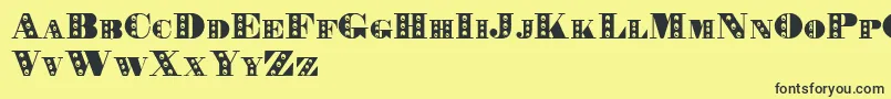 Rechnung Font – Black Fonts on Yellow Background