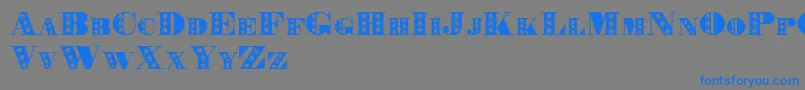 Rechnung Font – Blue Fonts on Gray Background