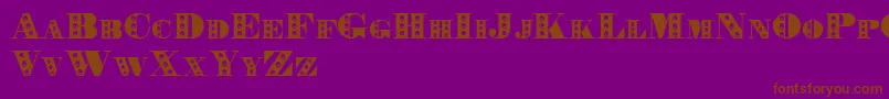 Rechnung Font – Brown Fonts on Purple Background