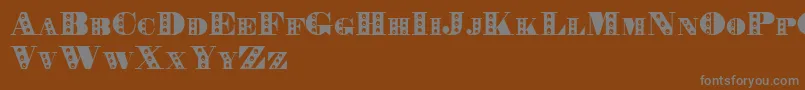 Rechnung Font – Gray Fonts on Brown Background