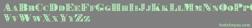 Rechnung Font – Green Fonts on Gray Background