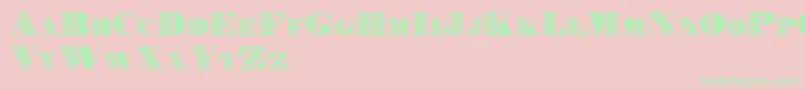 Rechnung Font – Green Fonts on Pink Background