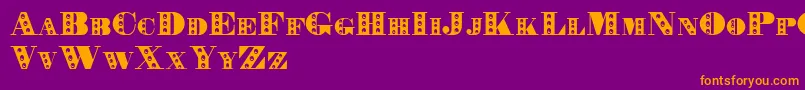 Rechnung Font – Orange Fonts on Purple Background