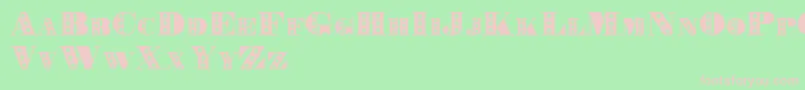 Rechnung Font – Pink Fonts on Green Background