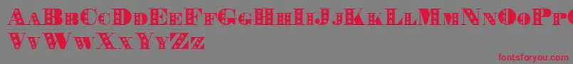 Rechnung Font – Red Fonts on Gray Background