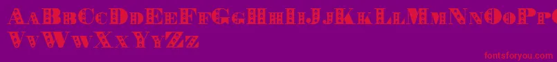 Rechnung Font – Red Fonts on Purple Background