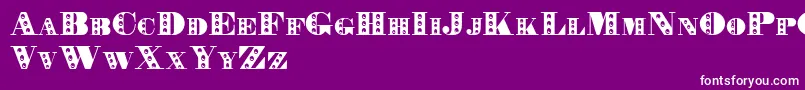 フォントRechnung – 紫の背景に白い文字