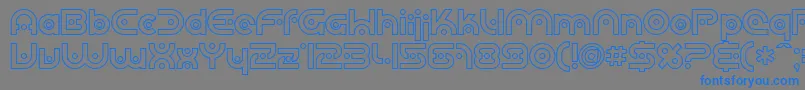 Sfplanetaryorbiteroutline Font – Blue Fonts on Gray Background