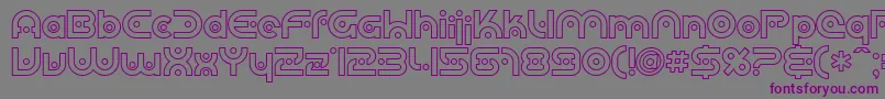 Sfplanetaryorbiteroutline Font – Purple Fonts on Gray Background