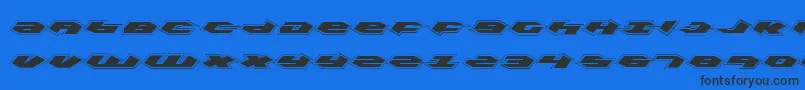 Kubrickp Font – Black Fonts on Blue Background