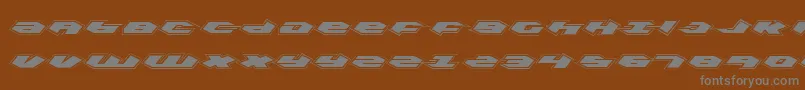 Kubrickp Font – Gray Fonts on Brown Background