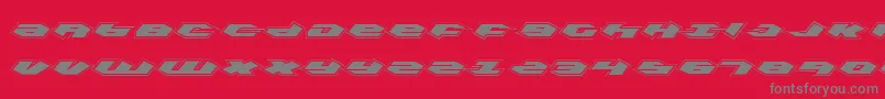 Kubrickp Font – Gray Fonts on Red Background
