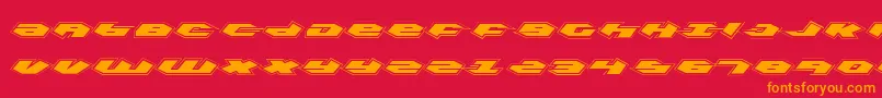 Kubrickp Font – Orange Fonts on Red Background