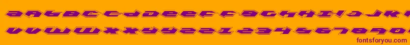 Kubrickp-fontti – violetit fontit oranssilla taustalla